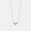 Collier ﻿à Un Coeur ﻿Pavé