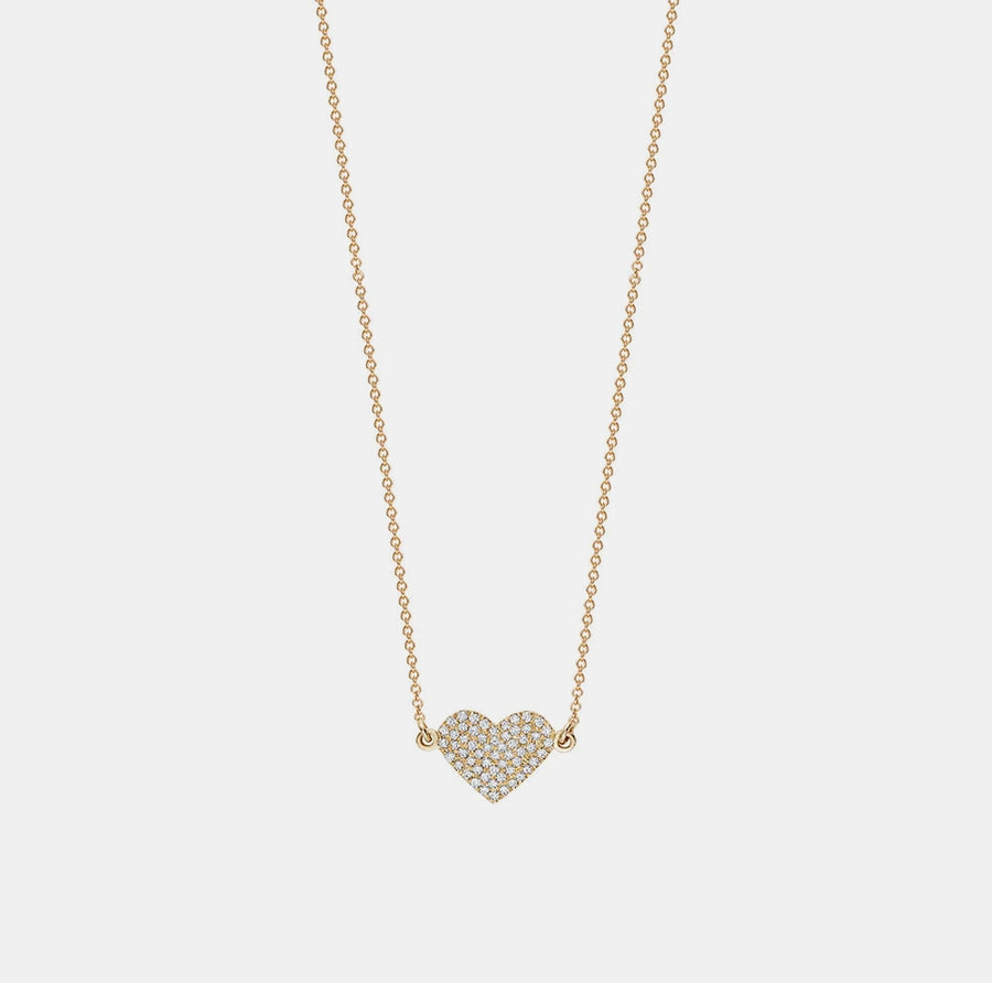 Collier ﻿à Un Coeur ﻿Pavé