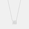 Collier à Pendant Carré avec Initiale en Diamant