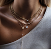 Collier avec lunette en diamant et taille émeraude