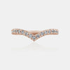 Bague V en diamant