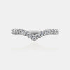 Bague V en diamant