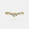 Bague V en diamant