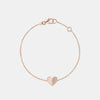 Bracelet demi-pavé avec coeur