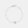 Bracelet demi-pavé avec coeur