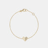 Bracelet demi-pavé avec coeur