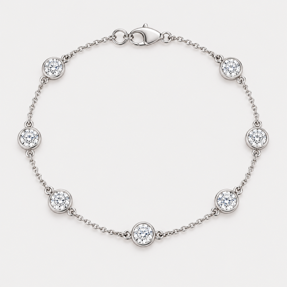 The Grand Lab Grown Diamonds By The Yard Bracelet - 14K White Gold