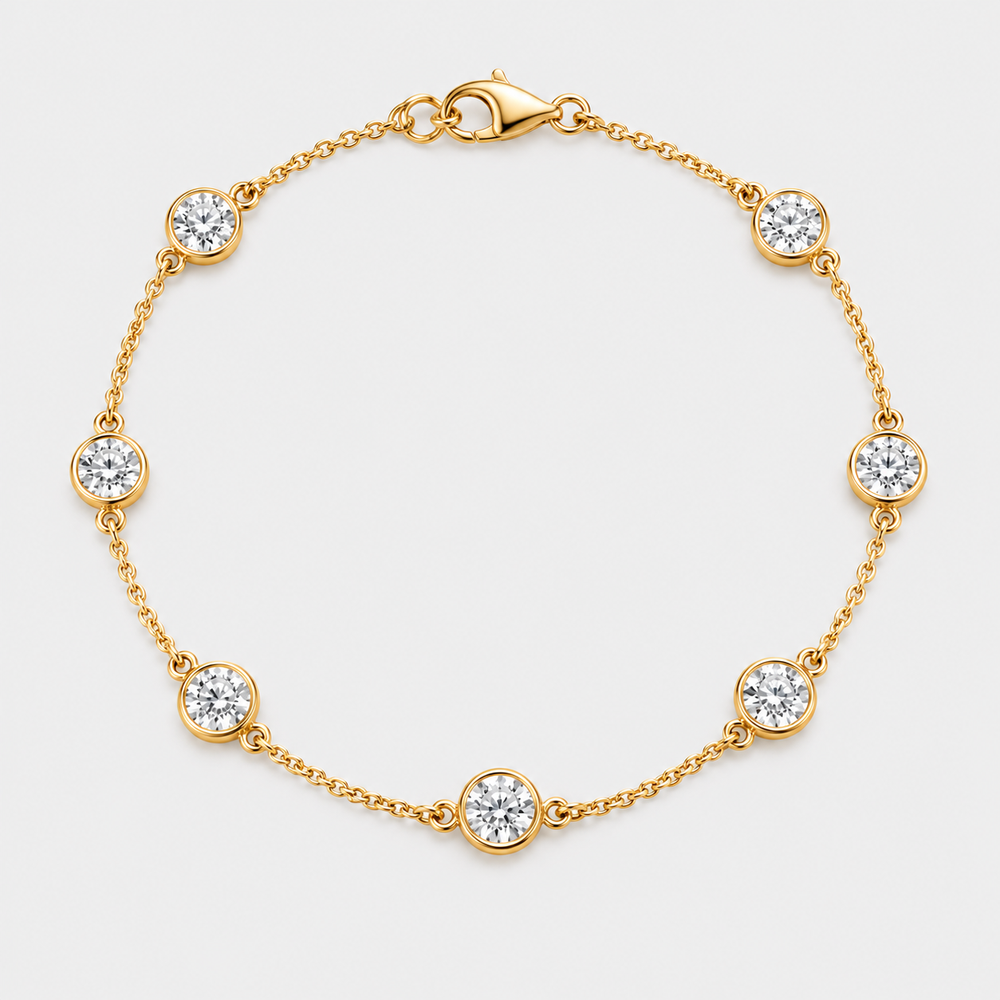 The Grand Lab Grown Diamonds By The Yard Bracelet - 14K Yellow Gold