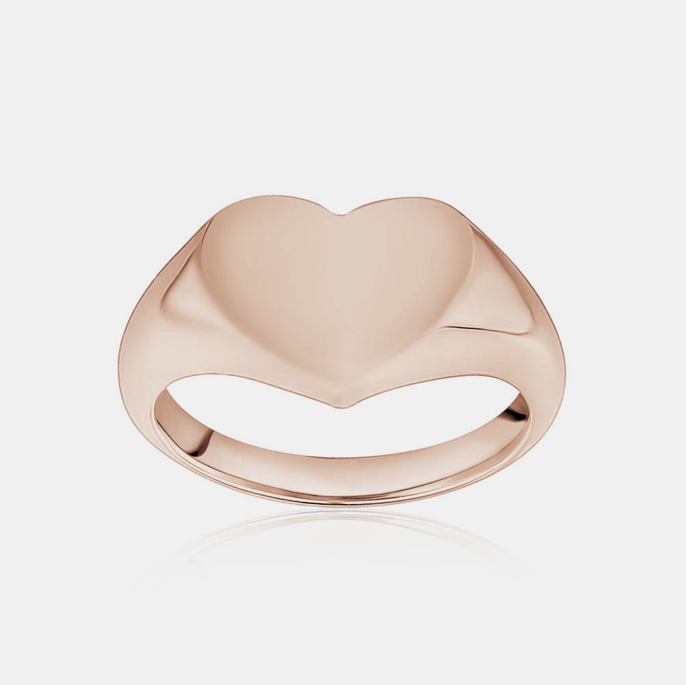 Heart Signet Curb Ring