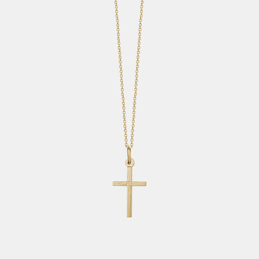Collier à croix texturée