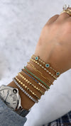 Bracelet en or massif en forme de coeur