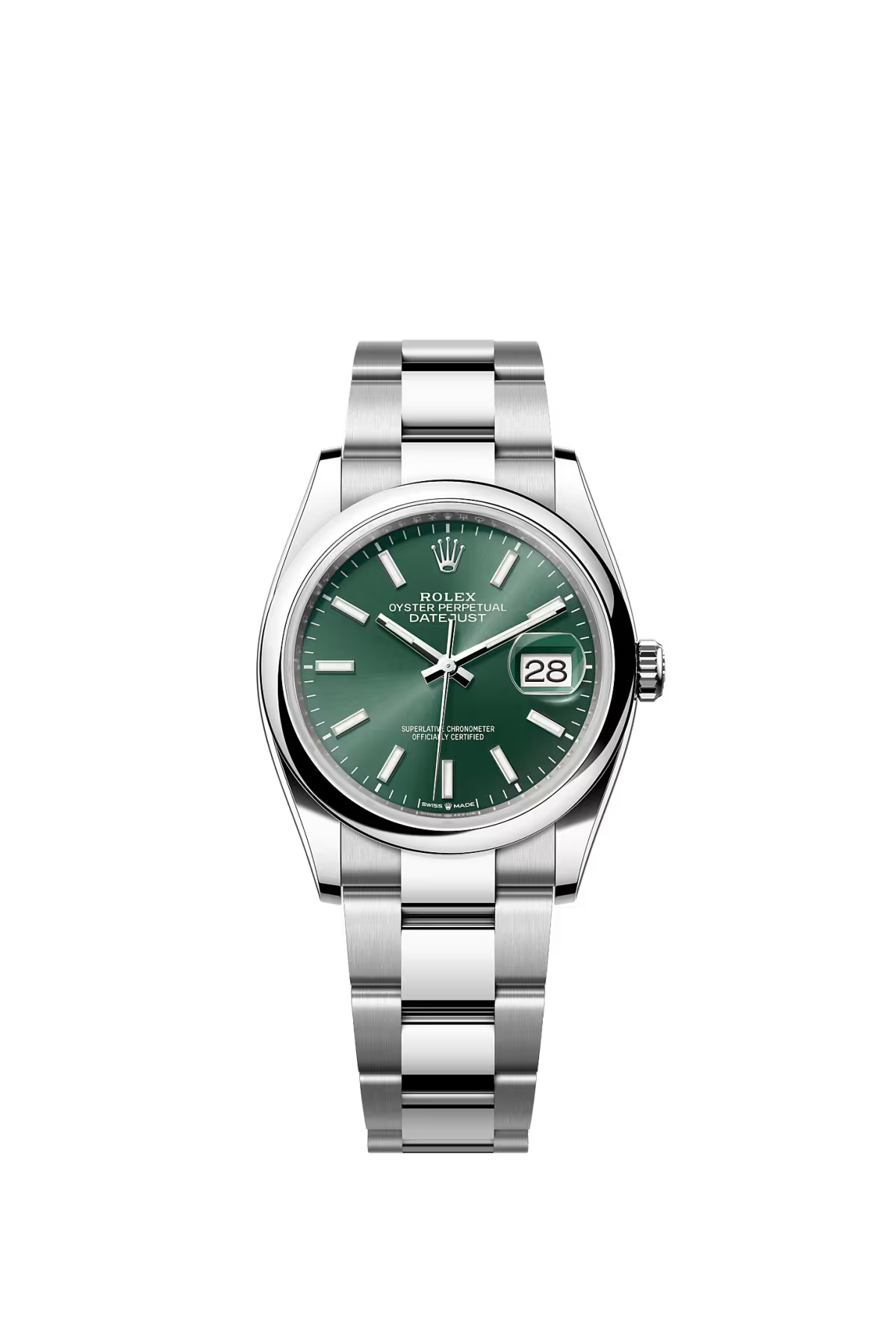 Rolex Datejust Mint green Stick Dial Oystersteel 36mm 126200/2026