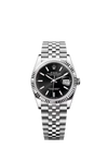 Rolex Datejust 36mm Black Stick on Jubliee bracelet and Fluted Bezel 126234/2025