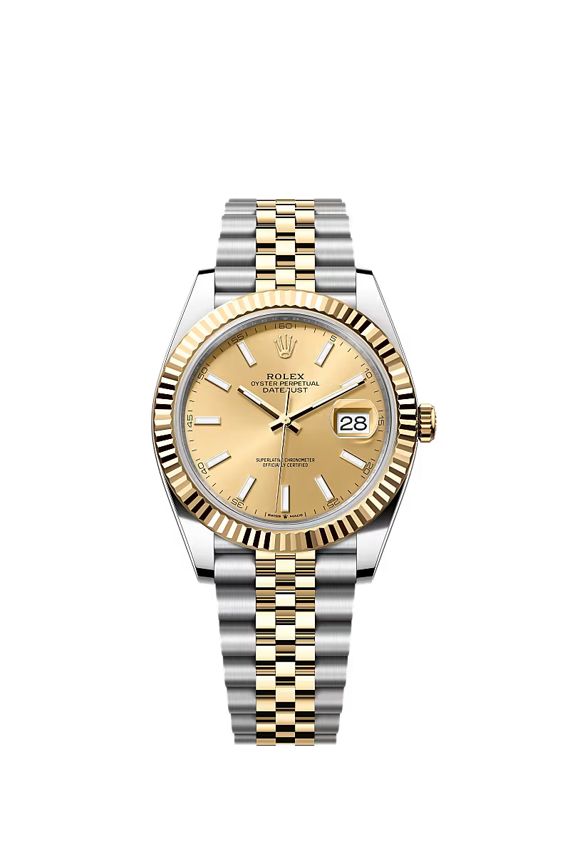 Rolex Datejust Two Tone Champagne Dial Jubilee Bracelet 41mm 126333/2023