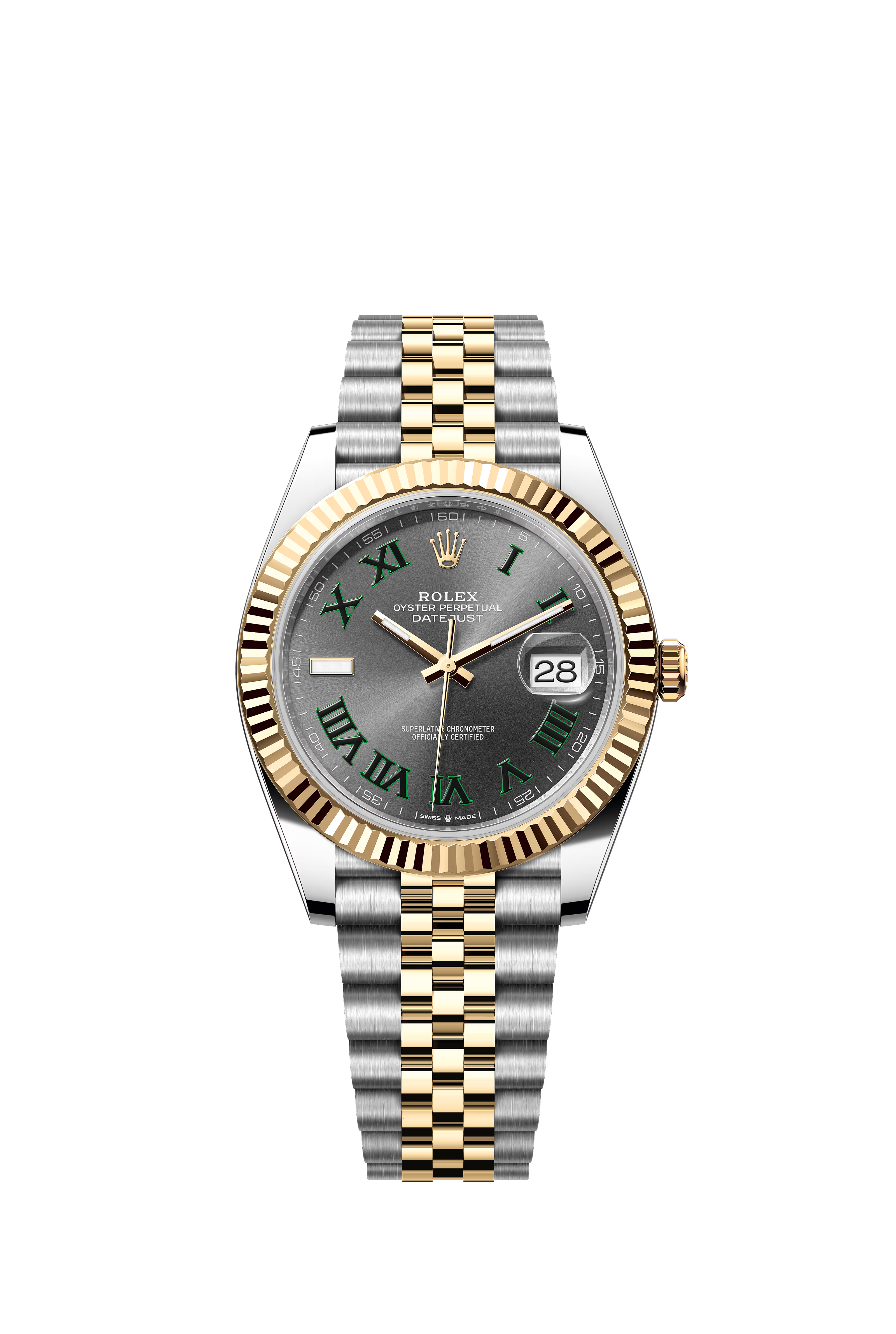 Rolex Datejust Two-Tone Yellow Gold Wimbledon Dial Jubilee Bracelet 41mm 126333/2025