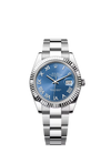 Rolex Datejust Azzuro Blue Dial Roman Numeral Oyster Bracelet 41mm 126334/2020