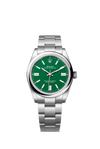 Rolex Oyster Perpetual 41mm in Oystersteel with Green Stick Dial on Oyster bracelet 134300/2026
