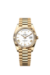 Rolex Day-Date Yellow Gold White Roman Dial Presidential Bracelet 40mm 228238/2023