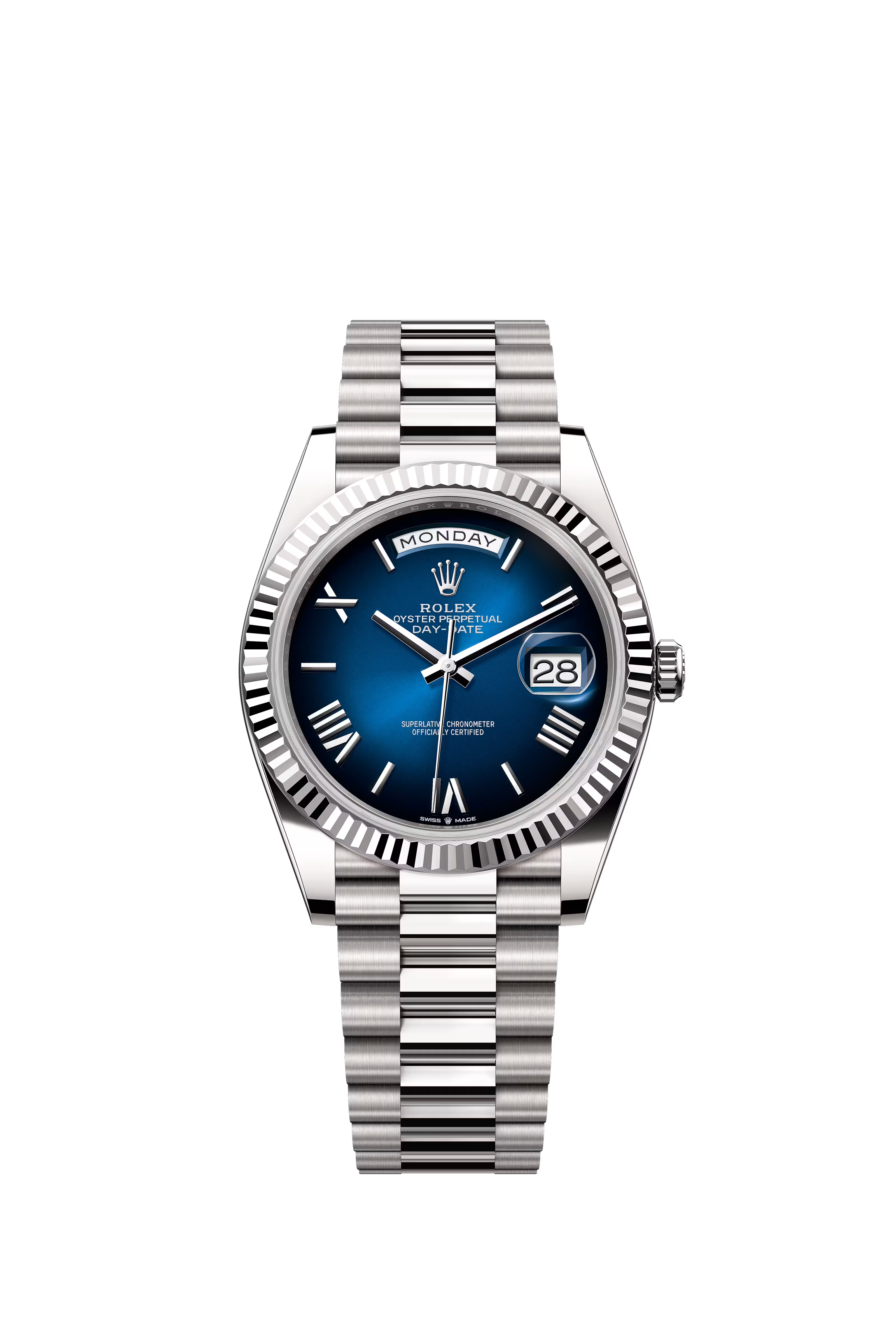 Rolex Day Date 40mm 18K White gold and Blue Ombre Dial 228239/2026