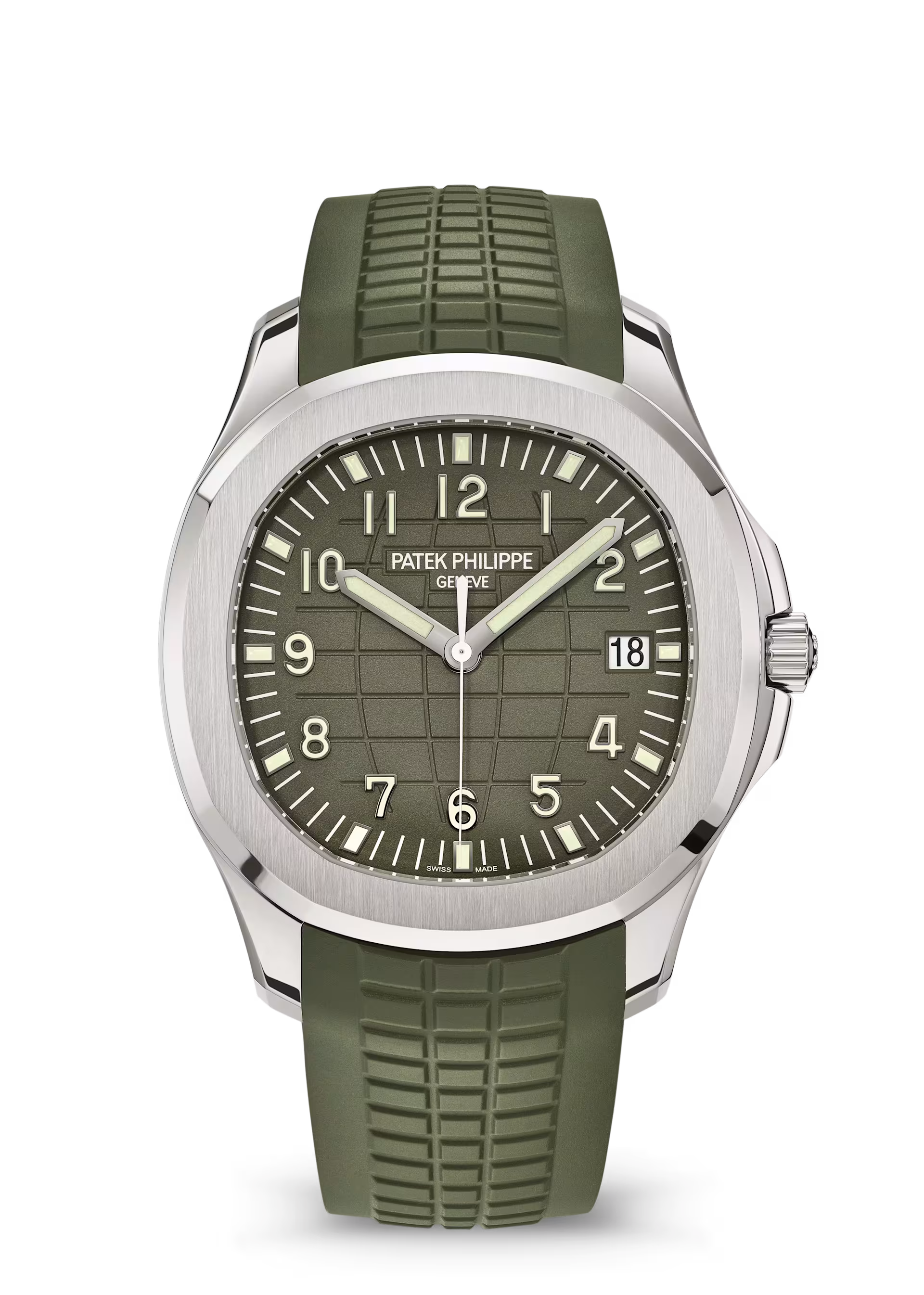 Patek Auqanaut White gold and Green Dial and Strap 42 mm 2021/5168G-010