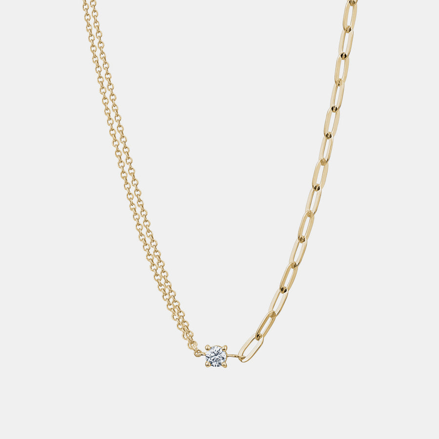 Collier mi-chaîne mi-trombones