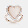 Bague de Cœur Géant Miroir en Diamant