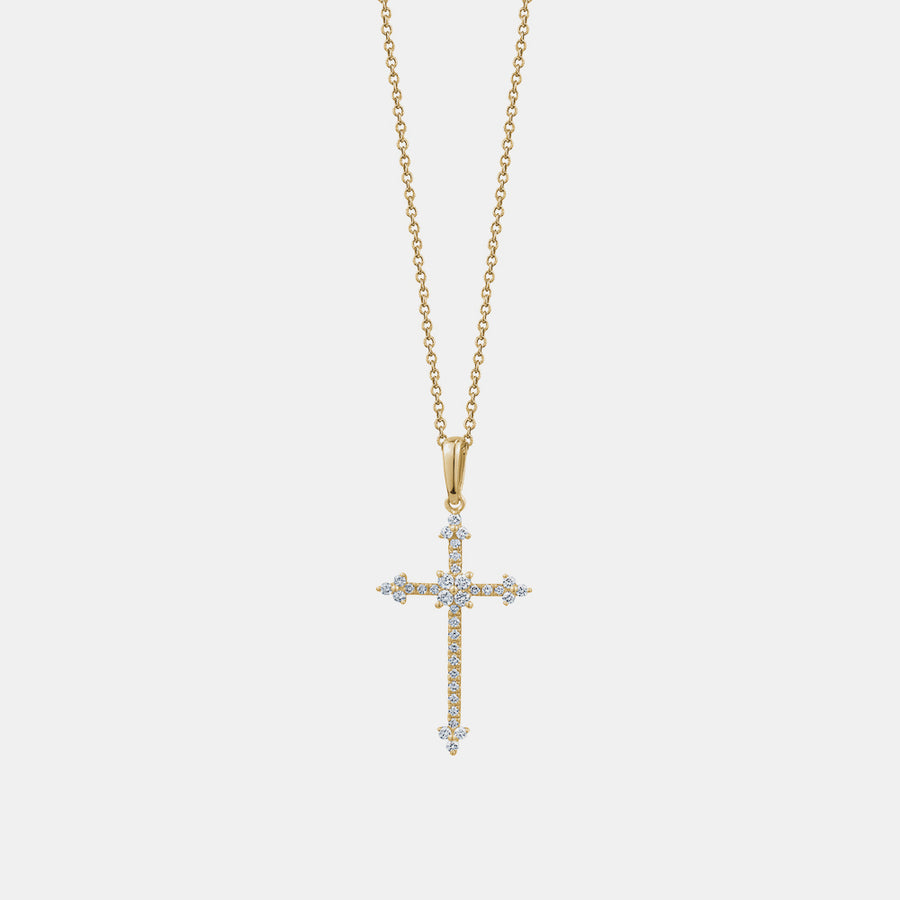 Collier croix en diamant