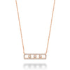 Collier à trois pierres et diamants