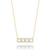 Collier à trois pierres et diamants
