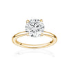 Classic Solitaire Ring with Yellow Gold Band
