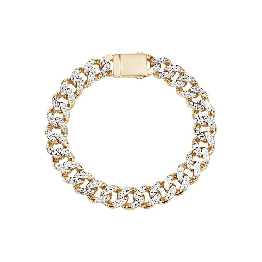 Bracelet cubain bicolore creux de Miami