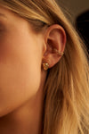 Manchette d'oreille circulaire en diamant