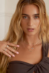 Collier Mauvais Oeil en Diamant et Saphir