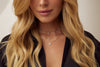 Collier en forme de goutte avec diamant et topaze blanche