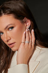 Bague à diamant fendu fantaisie