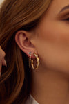 Boucles d'oreilles anneaux torsadés