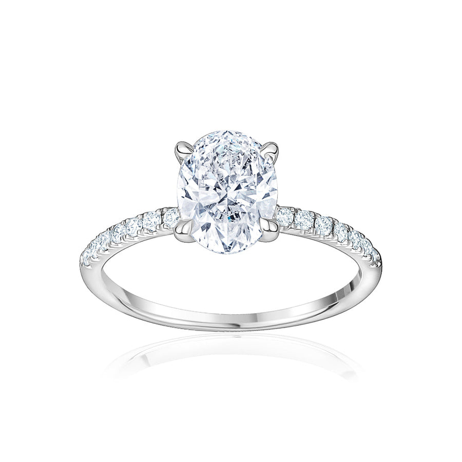 SOLD 1.01ct Oval Cut Natural Engagement Ring