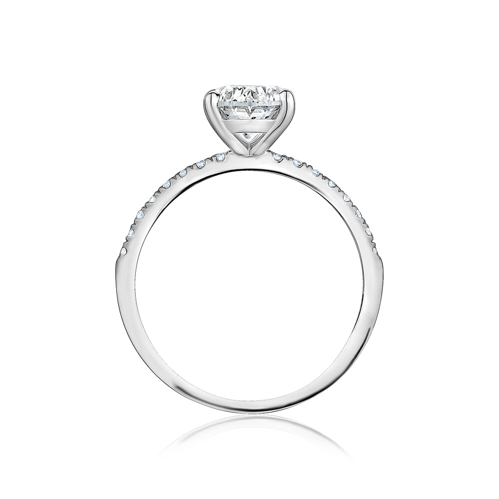 1.01ct Oval Cut Natural Engagement Ring