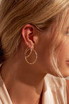 Boucles d'Oreilles Créoles Torsadées Bicolores