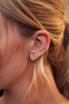 Boucles d'Oreilles de Coeur Ouvert en Diamant