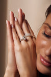 Bague en diamant en forme de U 0,05ct
