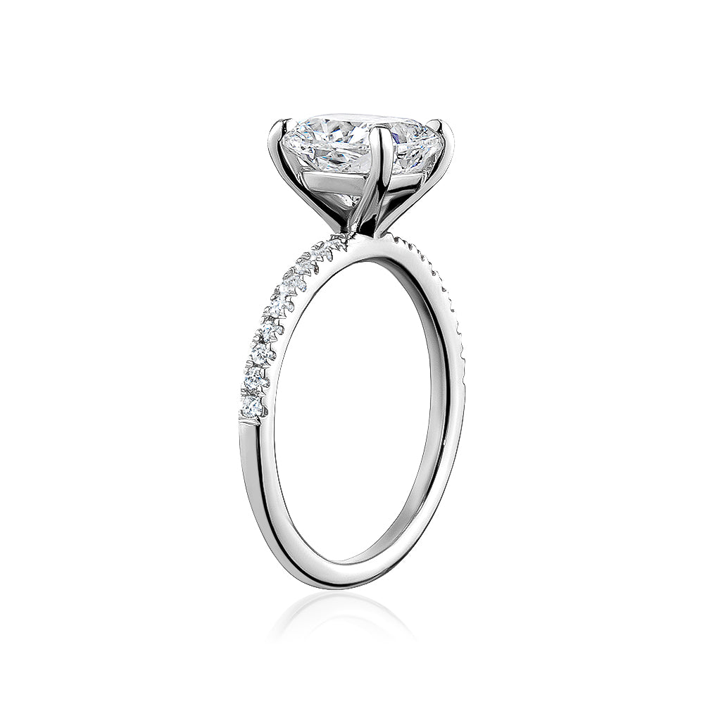 2.00ct Cushion Lab Diamond Ring