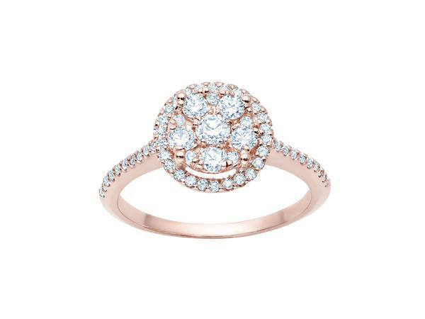 Cluster Halo Engagement Ring