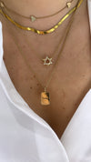 Collier étoile de David à demi diamant