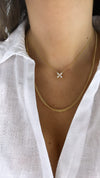 Collier de fleurs à grappes de diamants