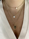 Collier à pendentifs en forme de fleur de Station de Diamants