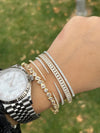 Bracelet multiforme en topaze blanche