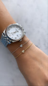 Bracelet mini-cœur en diamant