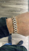 Bracelet à maillons bicolores