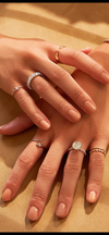 Bague Empilable à Diamant Unique